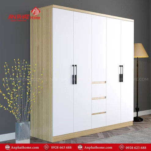 Mẫu tủ quần áo gỗ trong phòng ngủ