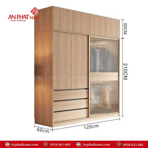 Mẫu tủ quần áo gỗ đẹp hiện đại