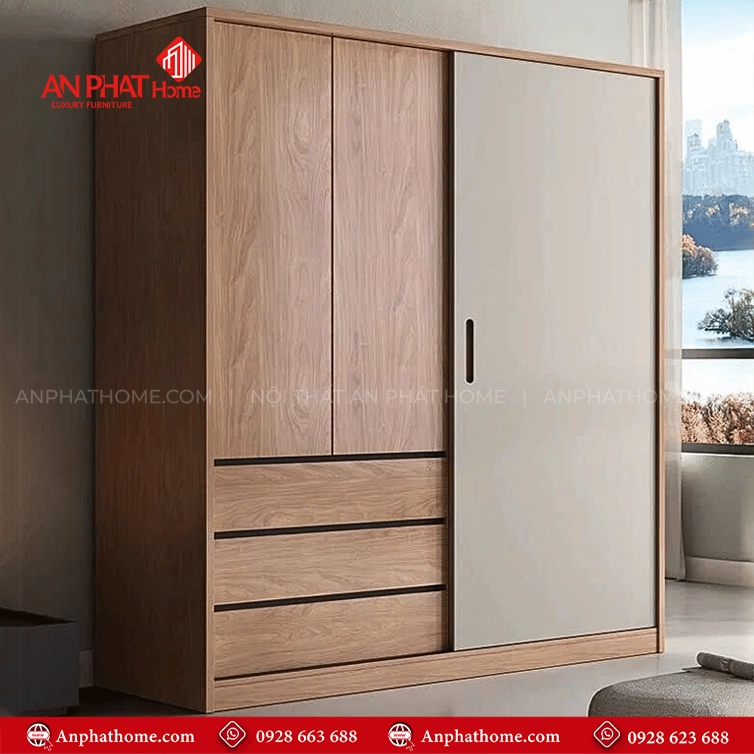 Tủ đựng quần áo cánh lùa gỗ MDF TA-610 13 Tủ đựng quần áo cánh lùa gỗ MDF TA-610 An Phát Home