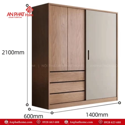 Tủ quần áo cánh mở hiện đại