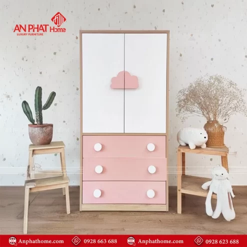 Tủ đựng quần áo cho bé gái đẹp mắt TA-634 An Phát Home