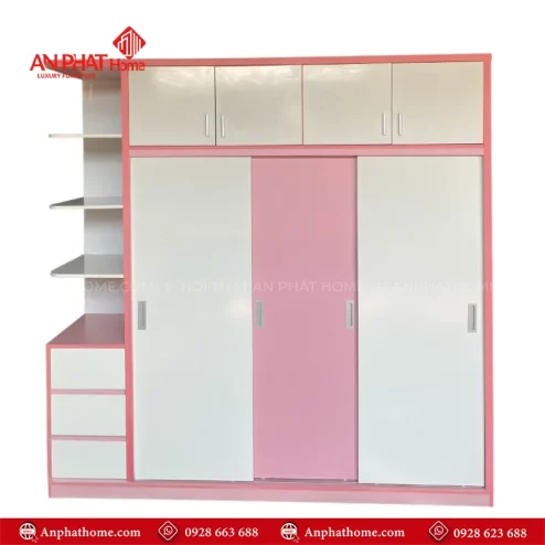 Tủ đựng quần áo cửa lùa giá rẻ TA-678 An Phát Home