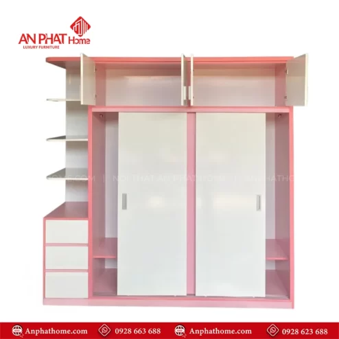 Tủ quần áo cho bé gái hiện đại