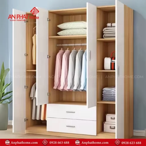 Tủ quần áo cánh mở 4 cánh