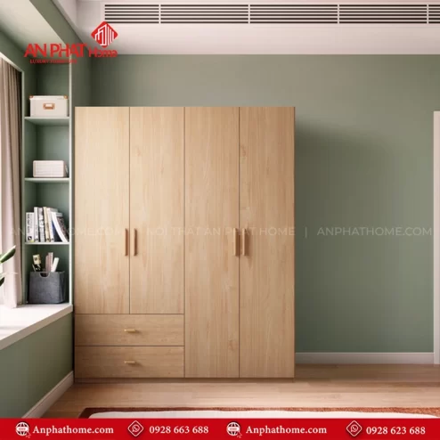Tủ đựng quần áo gỗ công nghiệp đẹp TA_645 An Phát Home