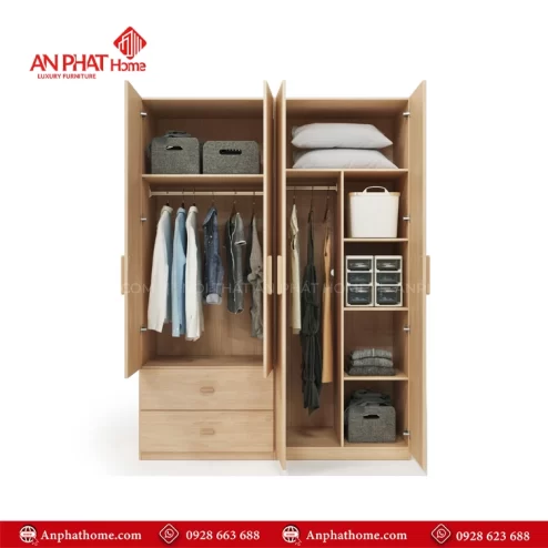 Tủ quần áo gỗ công nghiệp MDF