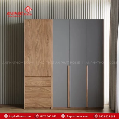 Mẫu tủ quần áo gỗ đẹp hiện đại