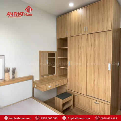 Tủ quần áo gỗ MDF lõi xanh An Cường