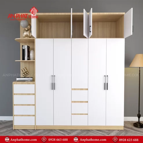 Tu dung quan ao ket hop ke trang tri TA 698 4