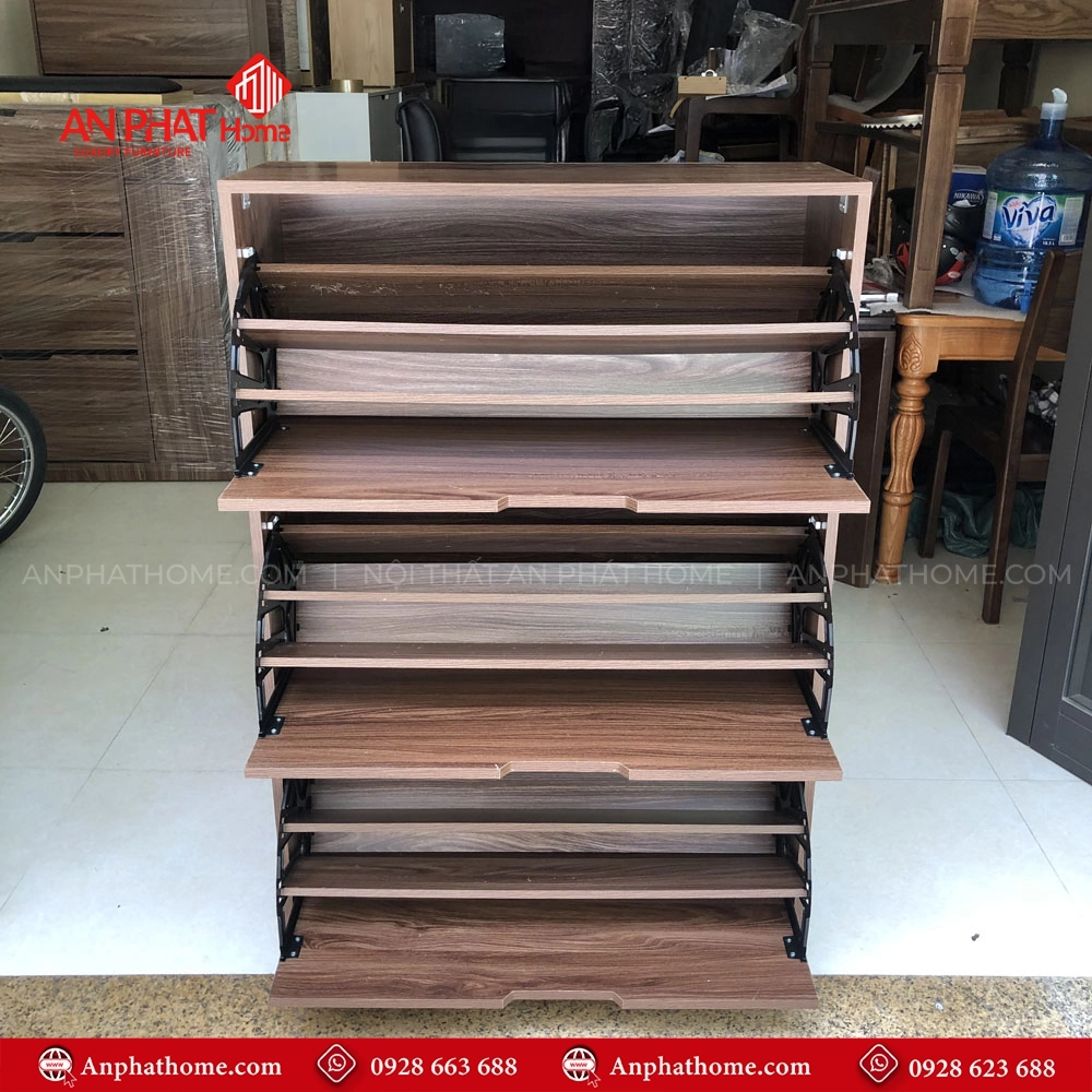 Tủ giày bằng gỗ nhỏ gọn T-5504 8 Mẫu tủ đựng giày cánh lật đẹp