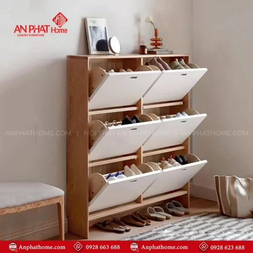 Tủ giày cánh lật thông minh thiết kế hiện đại T-5487 An Phát Home