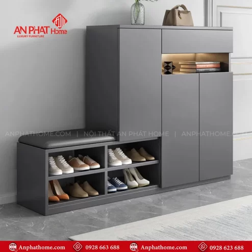 Tủ giày có ghế ngồi thông minh T-5516 An Phát Home