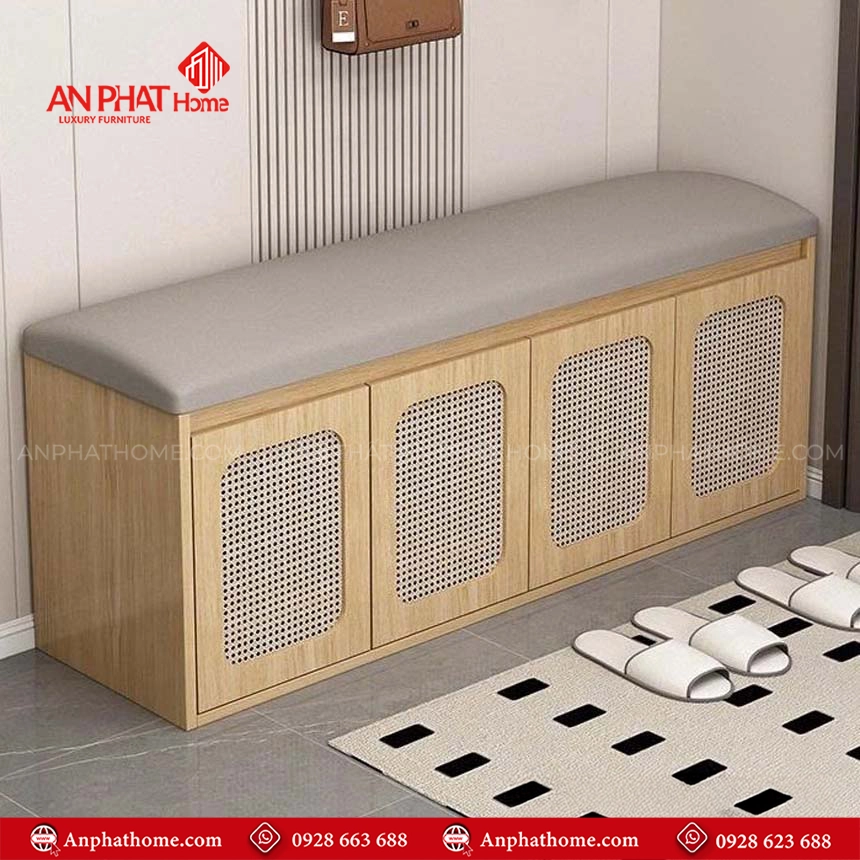 Tủ giày dạng ghế bằng gỗ công nghiệp T-5481 12 Tủ giày gỗ công nghiệp giá rẻ