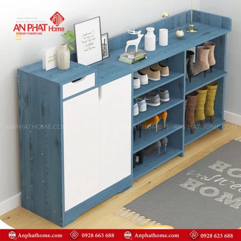 Mẫu tủ đựng giày dép bằng gỗ công nghiệp
