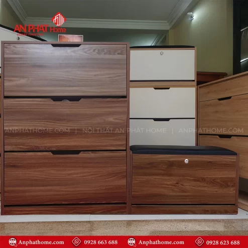 Mẫu tủ đựng giày cánh lật đẹp