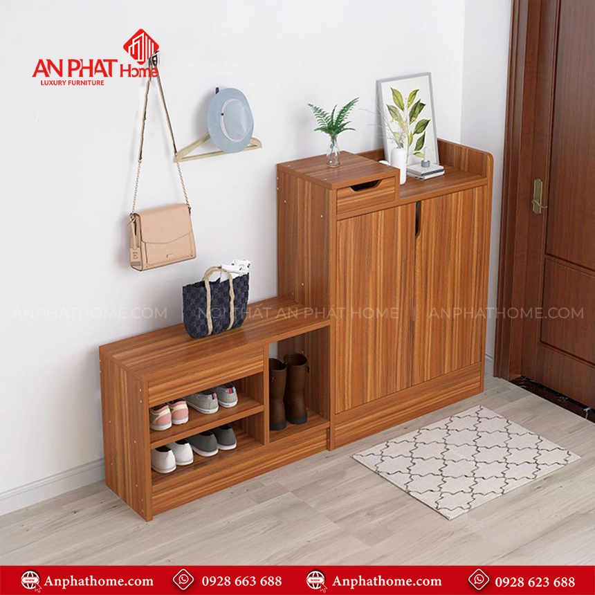 Tủ giày gỗ đa năng hiện đại T-5499 10 Mẫu tủ giày trang trí phòng khách