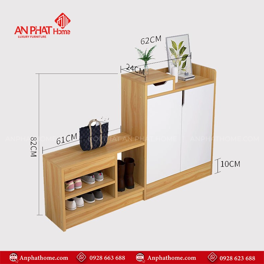 Tủ giày gỗ đa năng hiện đại T-5499 12 Mẫu tủ giày dép bằng gỗ đa dạng kích thước