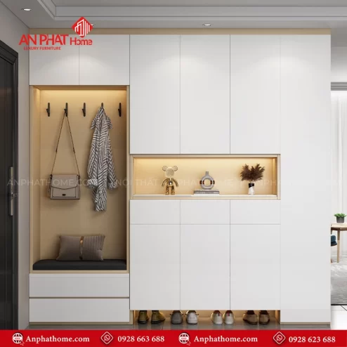 Tủ đựng giầy dép kèm tủ để đồ tiện dụng