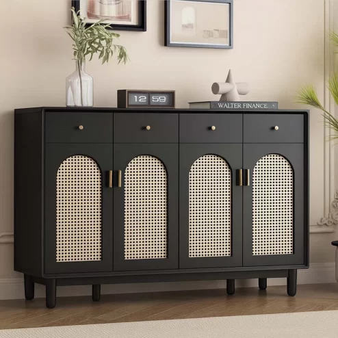 Tủ giày gỗ mây thiết kế đẹp mắt T-5483 An Phát Home