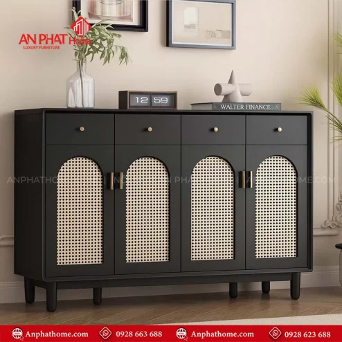 Tủ giày gỗ mây thiết kế đẹp mắt T-5483 An Phát Home