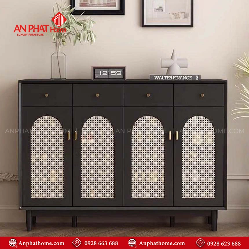 Tủ giày gỗ mây thiết kế đẹp mắt T-5483 12 Top 33 mẫu tủ đựng giày gỗ thông minh