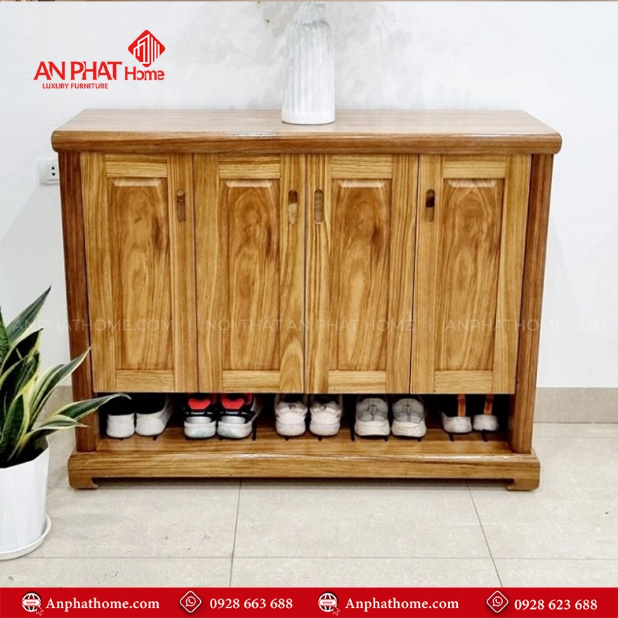 Tủ giày gỗ tự nhiên hiện đại T-5522 3 Tủ giày gỗ tự nhiên hiện đại T-5522 An Phát Home