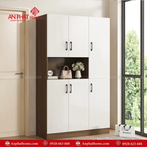 Tủ giày kết hợp để đồ đẹp T-5515 An Phát Home