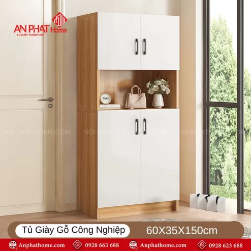 Mẫu tủ giầy gỗ công nghiệp