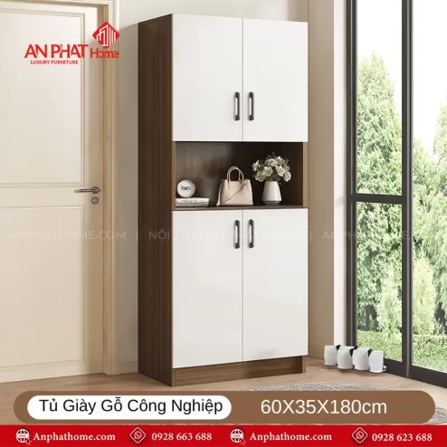 Mẫu tủ giày gỗ MDF đẹp