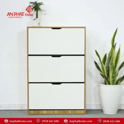 Tủ giày nhỏ gọn bằng gỗ đẹp T-5507 An Phát Home