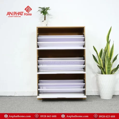 Mẫu tủ đựng giày cánh lật đẹp
