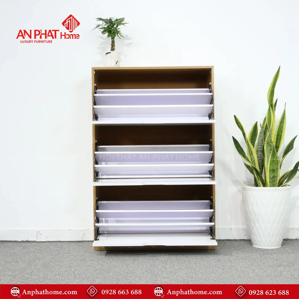 Tủ giày nhỏ gọn bằng gỗ đẹp T-5507 8 Mẫu tủ đựng giày cánh lật đẹp
