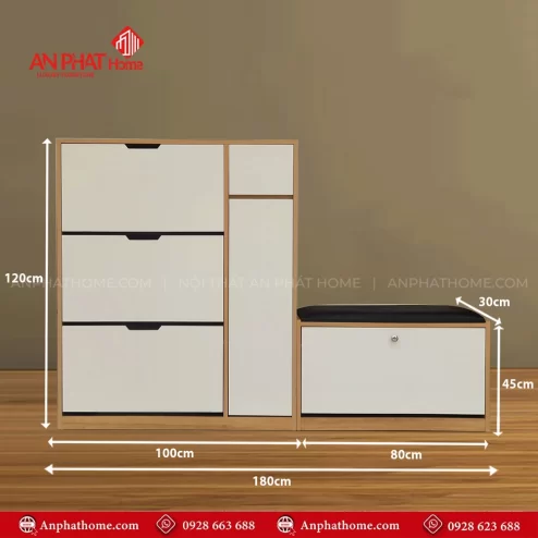 Mẫu tủ giày cánh lật siêu mỏng