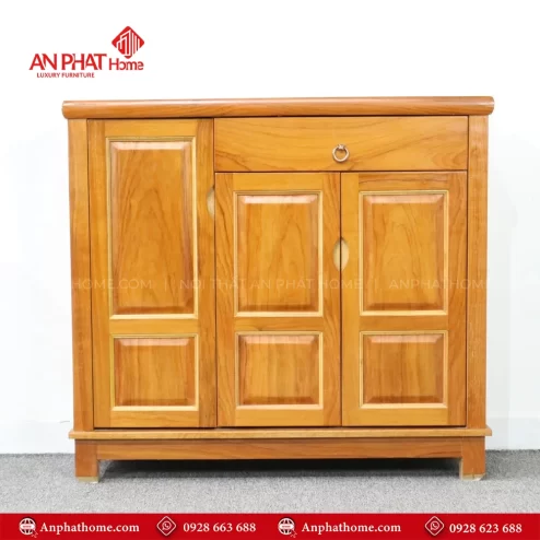 Mẫu tủ giày gỗ tự nhiên