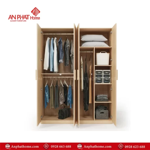 Tủ quần áo gỗ công nghiệp MDF