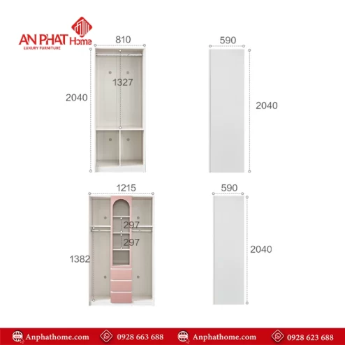 Tu quan ao be gai hien dai TA 631 6