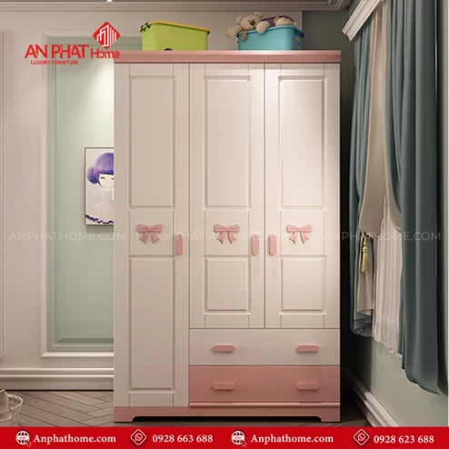 Tủ quần áo bé gái hiện đại đẹp TA-633 An Phát Home