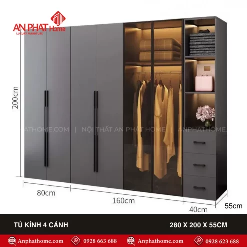 Tủ quần áo cánh mở