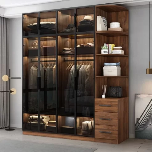 Tủ quần áo cánh kính gỗ công nghiệp đẹp TA-688 An Phát Home