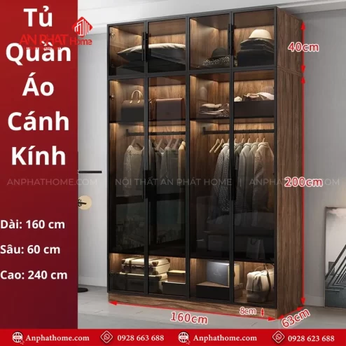 Mẫu tủ quần áo gỗ đẹp hiện đại