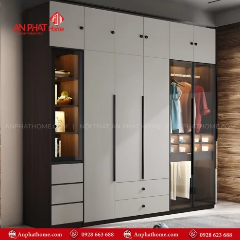 Tủ quần áo cánh mở hiện đại