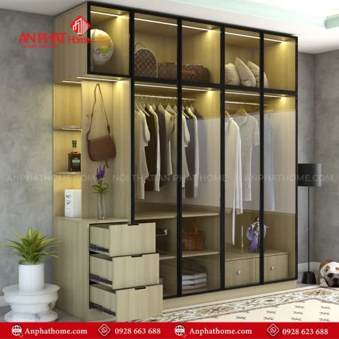 Thiết kế tủ quần áo cho phòng ngủ nhỏ