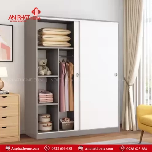 Tủ quần áo cánh lùa gỗ MDF TA-626 An Phát Home