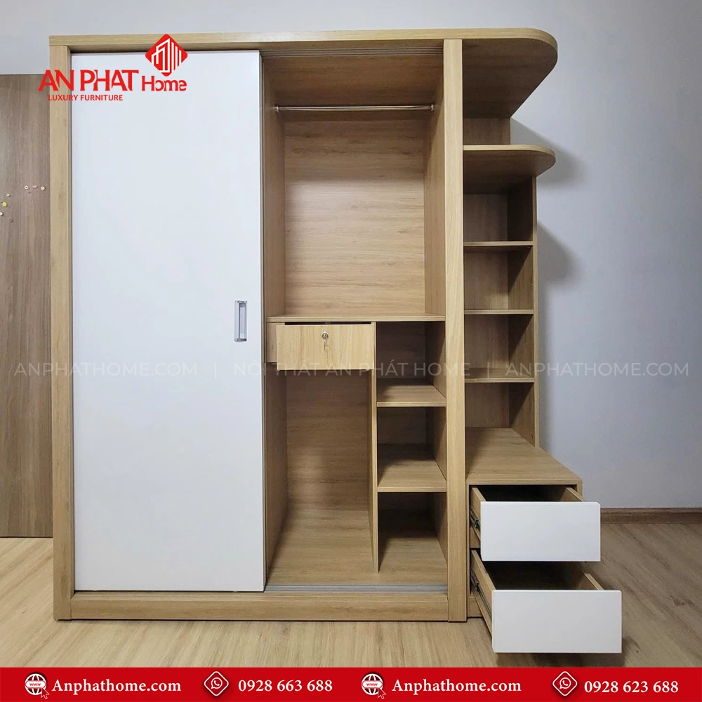 Tủ quần áo cánh lùa hiện đại TA-619 8 Tu quan ao canh lua hien dai TA 619 3