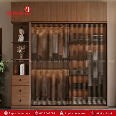 Tủ quần áo cánh lùa kính sang trọng TA-616 An Phát Home