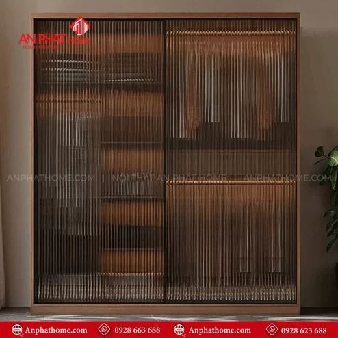 Tủ quần áo gỗ công nghiệp cửa lùa