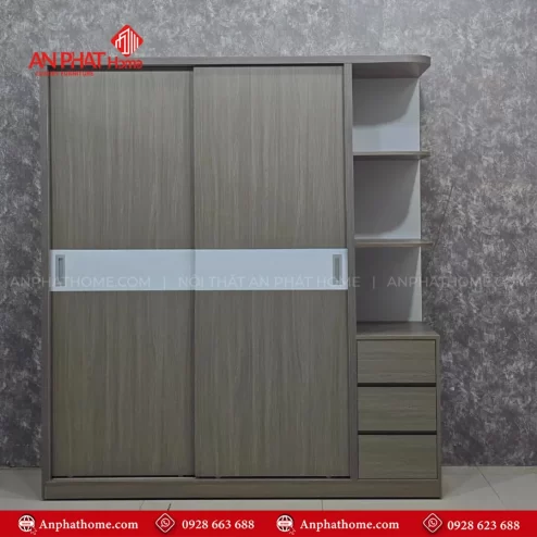 Tủ quần áo cửa lùa bằng gỗ MDF TA-672 An Phát Home