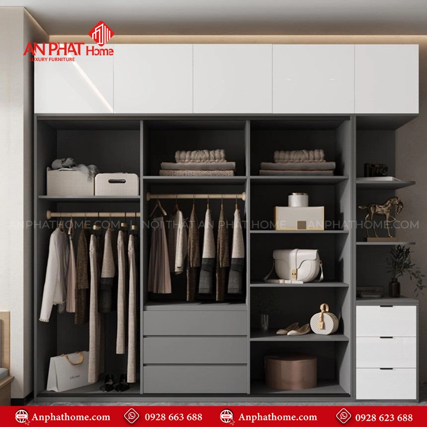 Tủ quần áo đơn giản mà đẹp TA-603 16 Tủ quần áo gỗ công nghiệp