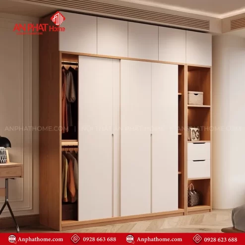 Tủ quần áo gỗ MDF cửa lùa TA-661 An Phát Home