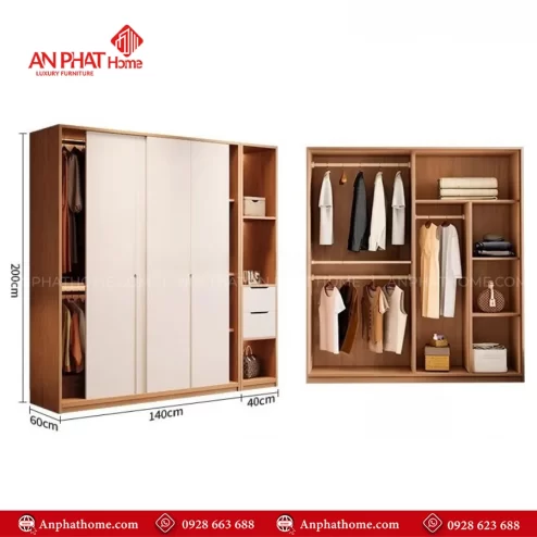 Mẫu tủ quần áo trong phòng ngủ